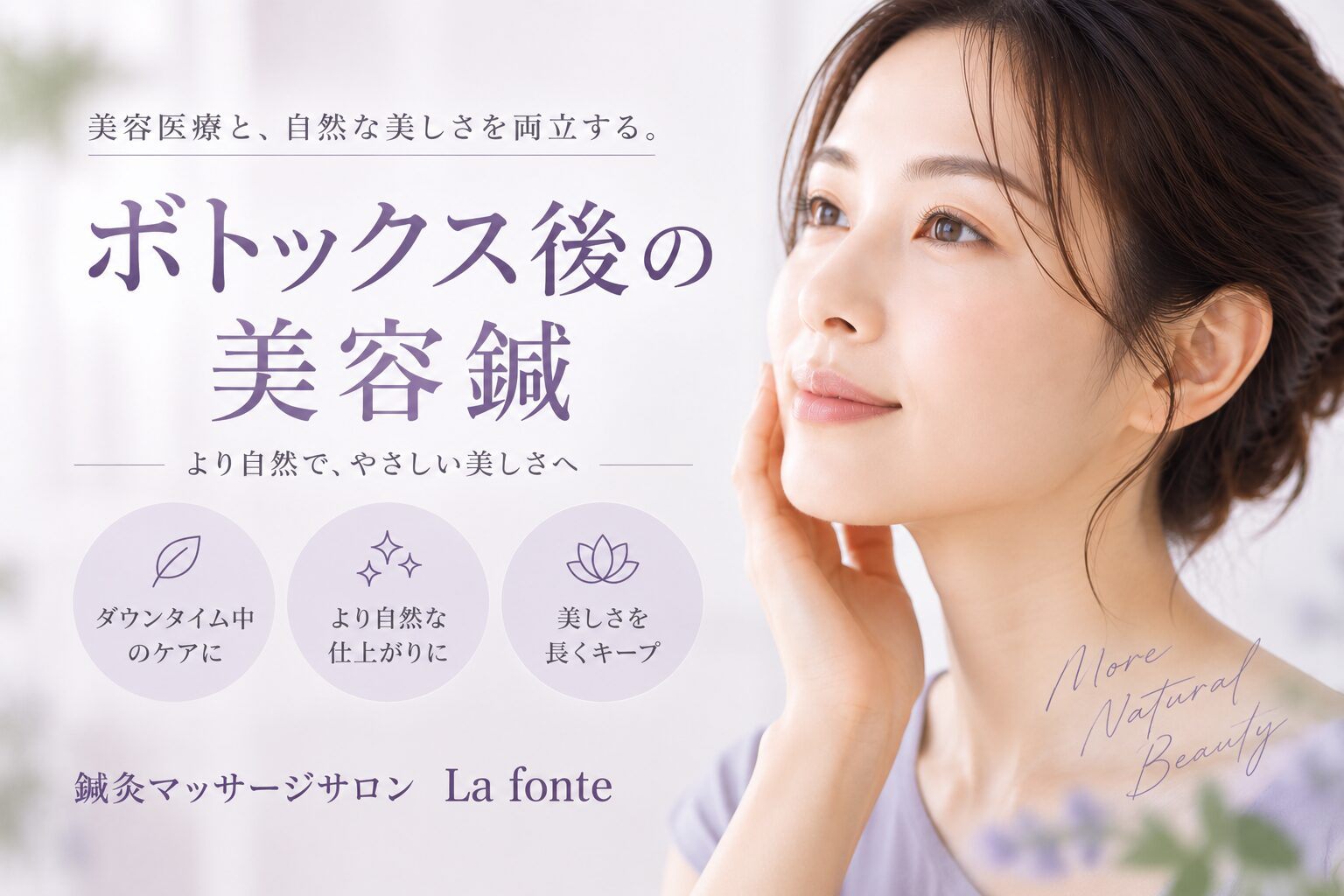 ボトックス後に美容鍼を受けるか考えている女性